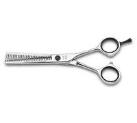 3 Claveles Azabache, Tijera de Peluquería Entresacar En28 5.5" para Descargar Cabello, 1 Unidad (Paquete de 1) Cranberry