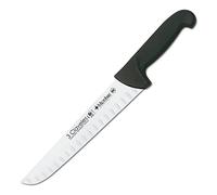 3 Claveles Cuchillo Carnicero Alveolado Proflex, Acero Inoxidable, Negro, 24 cm-9.5"
