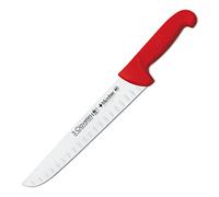 3 Claveles Cuchillo Carnicero Alveolado Proflex, Acero Inoxidable, Rojo, 26 cm-10.5"