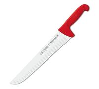 3 Claveles Cuchillo Carnicero Alveolado Proflex, Acero Inoxidable, Rojo, 30 cm-12"