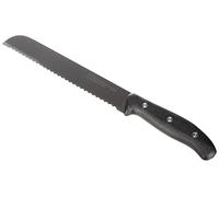 3 Claveles - Cuchillo Cocina para Pan, Línea DOMVS, Acero Inoxidable, Mango Polipropileno Negro - (20cm - 8")