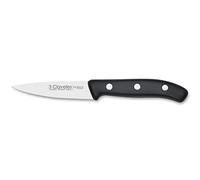 3 Claveles - Cuchillo de Verduras, Línea DOMVS, Acero Inoxidable, Mango Polipropileno Negro - (9cm, 3,5")