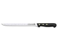3 Claveles - Cuchillo Jamonero Alveolado, Pulido Mate, Acero Inoxidable - (24cm - 9,5")