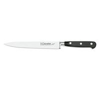 3 CLAVELES Cuchillo para Filetear Forgé de Acero Inoxidable, Negro, 19 cm
