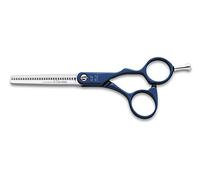 3 Claveles Duraluminium - Tijera de peluquería esculpir azul 5.5", 28 dientes, filo suave, mango ligero, acero inox. Peluquero