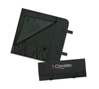 3 Claveles - Estuche de Loneta Profesional Enrollable con Velcro para 6 Cuchillos