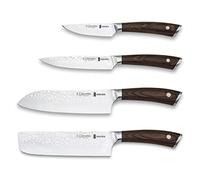 3 Claveles - Juego de 4 Cuchillos Forjados Profesionales con Mango de Pakka (4X Sakura)