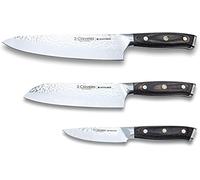 3 Claveles Juego de cocina profesional Kimura Cuchillo multiusos menaje de acero inoxidable set de utensilios, Set 3 Cuchillos KIMURA
