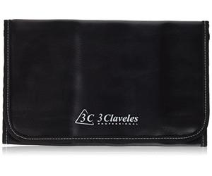 3 Claveles Manta Trabajo Maquillaje, Para Guardar Esponjas Maquillaje, Brochas, Tamaño Grande Desplegado, color Negro, 4 g