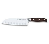 3 Claveles Nørden - Cuchillo Forjado Santoku 17.5 cm. 7" acero inox. mango madera roble