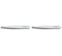 3 Claveles Pinza Depilar Sesgada 10 cm Acero Inoxidable, Esterilizable, 1 Unidad (Paquete de 2)
