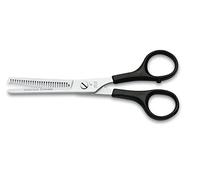 3 Claveles Relax - Tijera de peluqería esculpir mango negro 6", 15.24 cm (Paquete de 1)