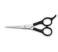 3 Claveles Relax - Tijera De Peluquería De Corte Negro Con Apoyadedos 5.5", color Cranberry