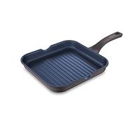 3 Claveles Sartén grill de 28x28x4,5 cm de diámetro de Aluminio Forjado con Inducción Total - Antiadherente y Mango de Baquelita - Válida para Todo Tipo de Fuegos