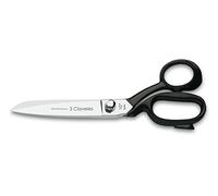 3 Claveles - Tijera de Sastre, de 25 cm - 10", acero carbono, forjada en caliente, niquelada, tijera para labores de sastrería y telas