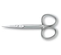 3 Claveles - Tijera Manicura Recta De 10 Cm, Para Cortar Y Remover Cutículas De Las Manos, Manicura Profesional, Acero Carbono, Niquelada, Forjada, 4", 38 g