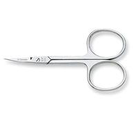 3 Claveles Tijeras De Manicura, Curvas, Acero Carbono - 3.5" (9 Cm), Para Cortar Cutículas, Niquelada, color Gris, 9 cm, 30 g, 1 unidad