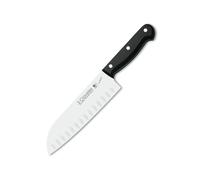 3 CLAVELES Uniblock Cuchillo de Cocina Santoku, Negro, 18 cm - 7"