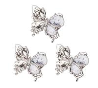 3 clips de ajuste de cintura de mariposa para pantalones, jeans, tensores de gran tamaño, ajuste sin costura, extensor de cintura para mujer, Blanco, talla única