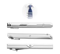 3 clips de corbata para hombre, clásicos, para negocios y bodas, elegantes alfileres de corbata, ideal también como alfiler de corbata para bomberos u ocasiones especiales, L, Hierro, No es una piedra