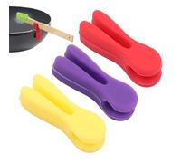 3 clips de silicona para ollas, antideslizante, resistente al calor, soporte para cucharas y espátulas, herramientas de cocina, en forma de conejo, multifuncional, clips de soporte, soportes para
