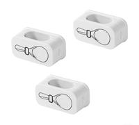 3 clips de soporte para cucharas de arroz con diseño magnético que mejoran el almacenamiento de tu cocina (blanco)