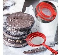 3 coladores pequeños de malla de plástico para cocina, cesta de cocina para bebés (rojo, talla única)