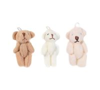 3 colgantes de oso de peluche de 4 cm, diseño de oso de peluche