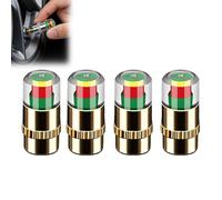 3 Color Tire Pressure Alert Caps-Tire Pressure Monitoring Caps 2.4Bar 36PSI Tires Pressures Gauge Valve Capss for Cars, SUVs, Trucks, Motorcycles, BicyclesC (8pcs,Silver)