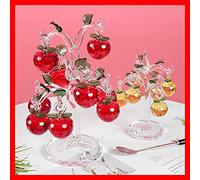 3 Colores Árbol de manzanas de cristal con manzanas Figuras SunCatcher Decor Showpiece para buena suerte Prosperidad de riqueza-Azul_8 cuelga_CHINA
