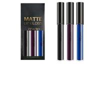 3 colores negro, morado, azul mate, brillo de labios resistente al agua, resistente al agua, Halloween, cosplay, maquillaje de labios, no pegajoso