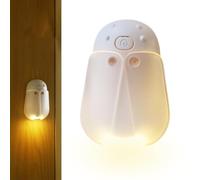 3 colores Noche de habitación clara - Lámparas de pared compactas, lámparas de guardería de noche | Linternas de dormitorio de bolsillo recargables, diseño en forma de fuego para la cama
