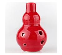 3 colores Ocarina 6 agujeros Ocarina Alto C tono principiante Ocarina enseñanza colgante de cerámica (Color : Crimson)