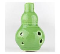 3 colores Ocarina 6 agujeros Ocarina Alto C tono principiante Ocarina enseñanza colgante de cerámica (Color : Green)