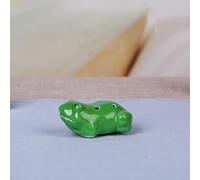 3 colores Ocarina 6 agujeros pequeña Ocarina Alto C tono principiante Ocarina recuerdo turístico colgante de cerámica (Color : Green)