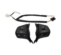 (3 Colores) Para KIA Para RIO 2011-2014 Botón Control Volante Multifuncional Interruptor Volumen Teléfono Audio Botón de Volante Multifunción Universal para Coche(Black-no heat)