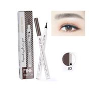 3 Colors 3d Microblading Tattoo Eyebrow Pen 4 Fork Tips Fine Sketch Eyebrow Pencil Long Lasting Liquid Eye Brow Pencil Tslm2