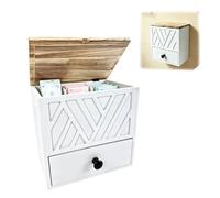 3 Compartimentos Caja Almacenamiento Tampones con Tapa Y Cajón, Caja de Almacenamiento Para El Baño Bathroom Organizer Para Guardar Tampones, Compresas Y Artículos De Aseo Personal