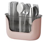 3 Compartment Utensil Holder - Clear Cutlery Organizer Caddy, Flatware Storage Container, Countertop Kitchen Organizer For Neat Arrangement | For Farmhouse Cooking Dining Kitchen Counter Organization