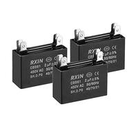 3 condensadores de funcionamiento CBB61, 450 V CA, 2 uF, 50/60 Hz, condensador redondo de doble inserción, baja pérdida, ideal for lavadoras, arranque KHzIgRdY