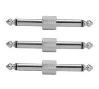 3 conectores de 6,35 mm de tipo recto macho a macho, acoplador de pedal de guitarra, efectos al conector, accesorio de pedalera
