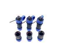 3 conectores de aviación SP21 de 3 pines, IP68 de 3 pines, sin soldadura, conector de aviación impermeable para lámparas exteriores, utiliza 500 V 30 A (cable de 12 AWG engarzado)