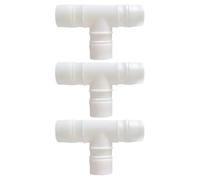 3 conectores en forma de T para manguera, adaptador de tubo igual tipo T de 25 mm, conectores de tubo de plástico de 3 vías, accesorios de plástico de púas, conector de manguera