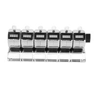 3. Contador ergonómico de acero inoxidable, 6 unidades, herramienta de conteo de 4 dígitos de grado industrial para multitudes y deportes, contador manual de acero inoxidable