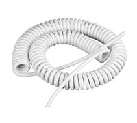3-core 2-core white spring wire Spiral cable 22AWG 18AWG 15AWG 13AWG 2.5m 5m 7.5m power cord expandable cable(LINE LENGTH 5M_2-CORE 18AWG)