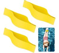3 correas de tobillo de goma para natación, bandas de tobillo amarillas, equipo de natación para piernas, resistencia, ejercicio, fuerza, equipo de entrenamiento de natación, accesorios