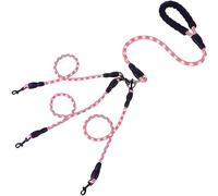3 correas para perros, cuerda de entrenamiento giratoria de 360°, ajustable de 3 vías, para caminar, correr y entrenar