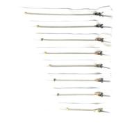 3# Cremallera metálica con cierre automático para coser pantalones vaqueros, calzado y faldas vaqueras 8/10/11/12/13/15/18/20 cm,10 piezas blancas,20 cm