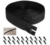 #3 Cremallera sin fin negro con cremallera de nailon de 10 m cremallera sin