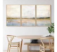 3 Cuadros Decoracion Salon Pared Sobre Lienzo Póster Acuarela Abstracta Gris Dorado Beige Pintura al óleo Paisaje Obras de arte modernas Impresiones Artísticas Pared Regalo Dormitorio Galería Pasillo